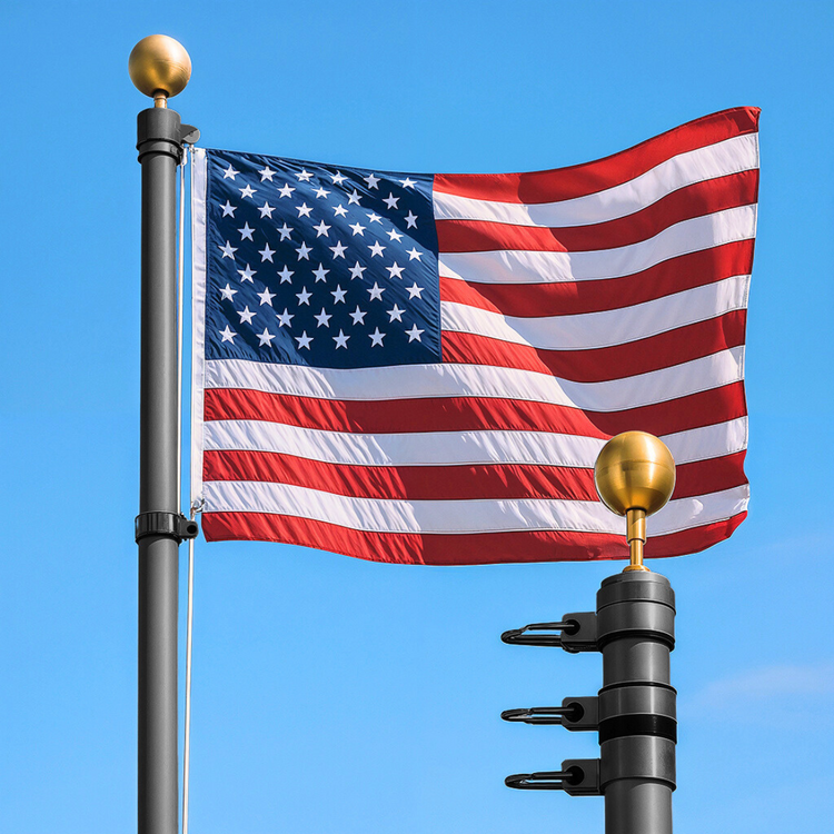 Black Telescoping Flagpole