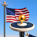Black Sectional Flagpole
