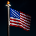 Black Telescoping Flagpole
