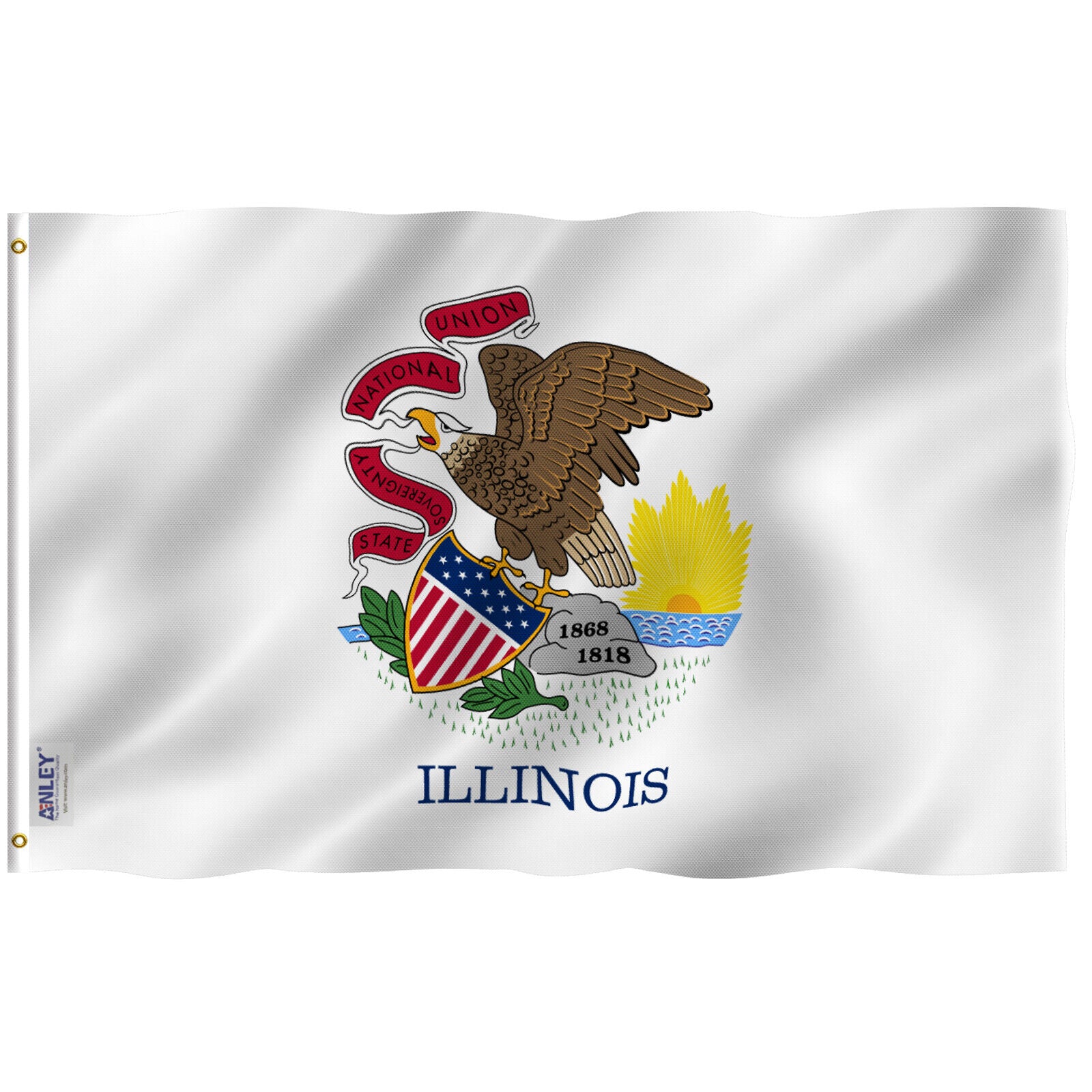 Illinois State Flag Victory Flagpoles illinois-state-flag-victory-flagpoles