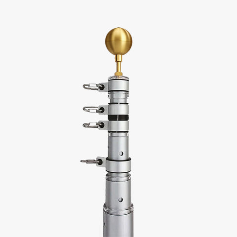 Silver Telescoping Flagpole – Victory Flagpoles